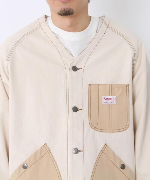 SMITH'S(スミス)の「SMITH’S(スミス)別注ヘリンボーンカバーオールジャケット#(カバーオール・メンズ・オリーブ/オフホワイト・SMALL/LARGE/MEDIUM/X-LARGE)」の10枚目の写真