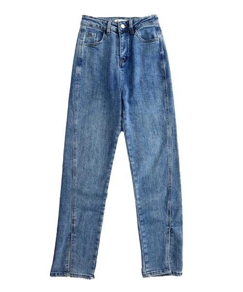 ＡＮＤＪ（アンドジェイ）の「スーパーストレッチ裾スリットデニムパンツ（デニムパンツ・レディース・ブラック/ブルー・M/S/L）」の12枚目の写真