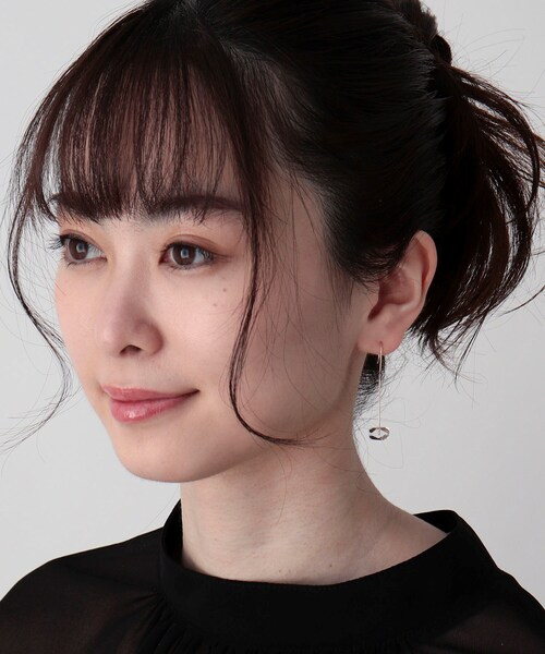 COCOSHNIK(ココシュニック)の「K10カラーストーン(クォーツ)変形ロックカット フックピアス(ピアス(両耳用)・レディース・チョコ・00)」の7枚目の写真