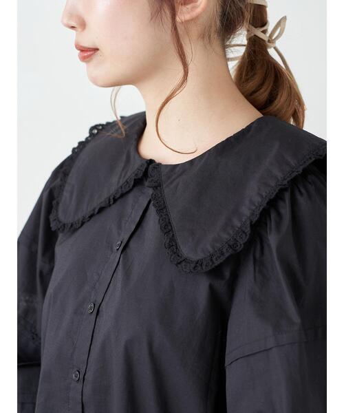 earth music&ecology（アースミュージックアンドエコロジー）の「ビックカラーブラウス ＊（シャツ/ブラウス・レディース・ブラック/アイボリー・FREE）」の20枚目の写真