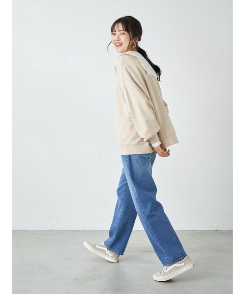 earth music&ecology（アースミュージックアンドエコロジー）の「ビックカラーブラウス ＊（シャツ/ブラウス・レディース・ブラック/アイボリー・FREE）」の9枚目の写真