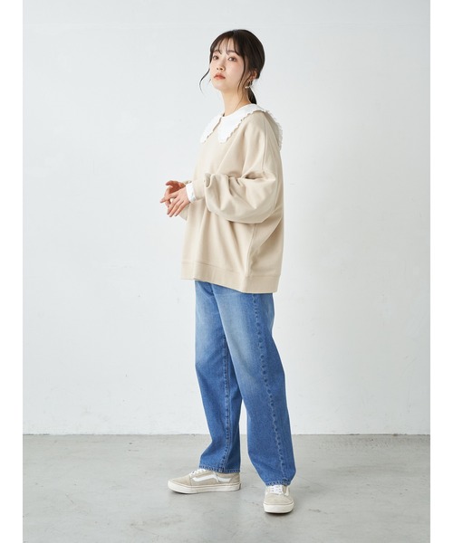 earth music&ecology（アースミュージックアンドエコロジー）の「ビックカラーブラウス ＊（シャツ/ブラウス・レディース・ブラック/アイボリー・FREE）」の13枚目の写真