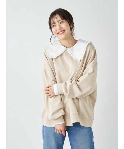 earth music&ecology（アースミュージックアンドエコロジー）の「ビックカラーブラウス ＊（シャツ/ブラウス・レディース・ブラック/アイボリー・FREE）」の15枚目の写真