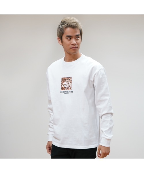 CAMP7（キャンプセブン）の「《CAMP7》PRINT LONG SLEEVE  TEE/プリント ロンT（Tシャツ/カットソー・メンズ・ブラック/ホワイト/カーキ/ベージュ・X-LARGE/LARGE/MEDIUM）」の6枚目の写真
