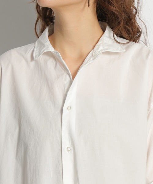 niko and...（ニコアンド）の「マーセワイヤー入りビッグショートシャツワンピース（シャツワンピース・レディース・オフホワイト/カーキ/チャコール・MEDIUM/LARGE）」の11枚目の写真