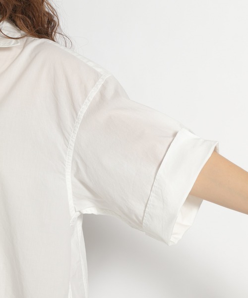 niko and...（ニコアンド）の「マーセワイヤー入りビッグショートシャツワンピース（シャツワンピース・レディース・オフホワイト/カーキ/チャコール・MEDIUM/LARGE）」の17枚目の写真