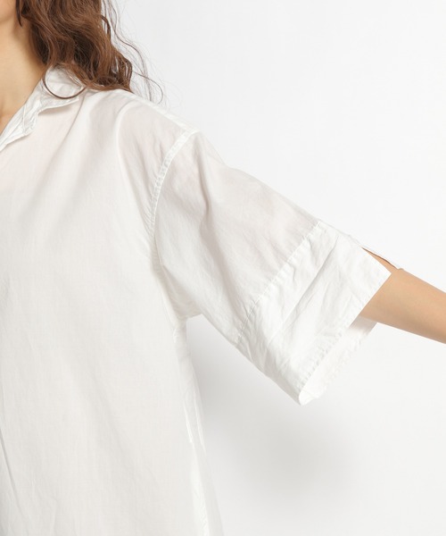 niko and...（ニコアンド）の「マーセワイヤー入りビッグショートシャツワンピース（シャツワンピース・レディース・オフホワイト/カーキ/チャコール・MEDIUM/LARGE）」の22枚目の写真