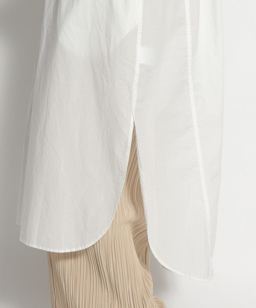 niko and...（ニコアンド）の「マーセワイヤー入りビッグショートシャツワンピース（シャツワンピース・レディース・オフホワイト/カーキ/チャコール・MEDIUM/LARGE）」の12枚目の写真