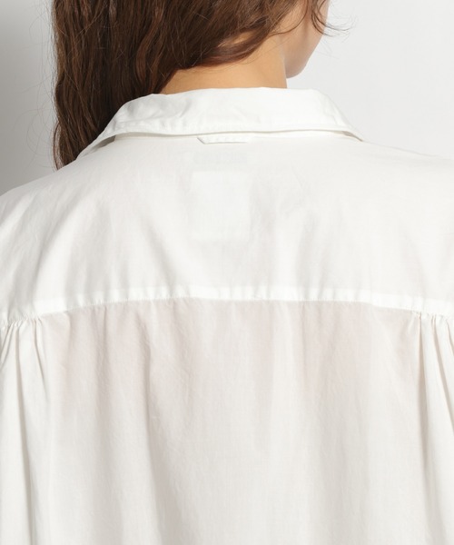 niko and...（ニコアンド）の「マーセワイヤー入りビッグショートシャツワンピース（シャツワンピース・レディース・オフホワイト/カーキ/チャコール・MEDIUM/LARGE）」の6枚目の写真