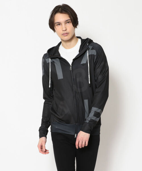 1piu1uguale3 RELAX（ウノピュウノウグァーレトレリラックス）の「1PIU1UGUALE3 RELAX/ウノピゥウノウグァーレトレ リラックス/ランダムロゴラッシュガードパーカー/USO-21012（パーカー・メンズ・ホワイト/ブラック・SMALL/MEDIUM/X-LARGE/LARGE）」の3枚目の写真