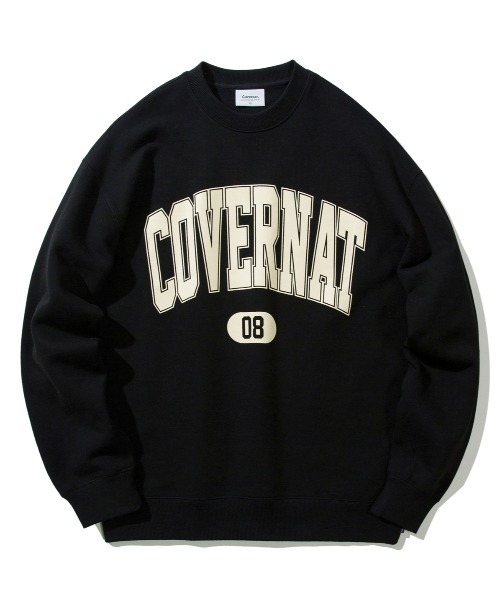 COVERNAT（カバーナット）の「【COVERNAT】COLLEGE ARCH LOGO CREWNECK / カバーナット カレッジ アーチ ロゴ クルーネック（スウェット・メンズ・ブラック/グレー/ブルー/アイボリー・SMALL/MEDIUM/LARGE/X-LARGE）」の2枚目の写真