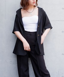 ロングテーラー半袖ジャケット