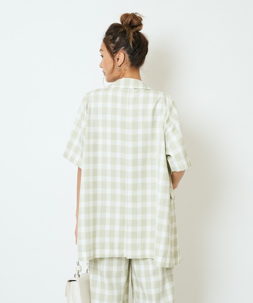 SPIRALGIRL（スパイラルガール）の「ロングテーラー半袖ジャケット（テーラードジャケット・レディース・ブラック/グリーン/パープル・FREE）」の13枚目の写真