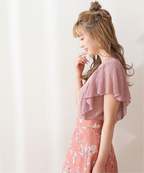 PROPORTION BODY DRESSING（プロポーションボディドレッシング）の「アイレットスリーブニット / 1211170420（ニット/セーター・レディース・ダークベージュ/グレー/ブラック・FREE）」の8枚目の写真