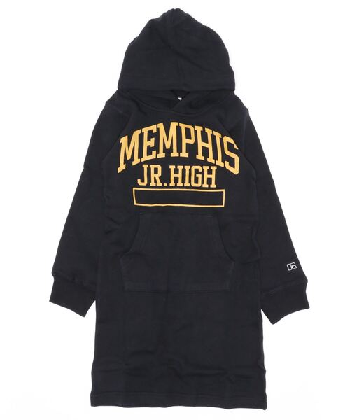 Russell Athletic（ラッセルアスレティック）の「【キッズ】Russell Athletic パーカーワンピース(120~150cm)（ワンピース・キッズ・スモークグレー/ダークネイビー/ブルー系その他・120/140/150/130）」の3枚目の写真