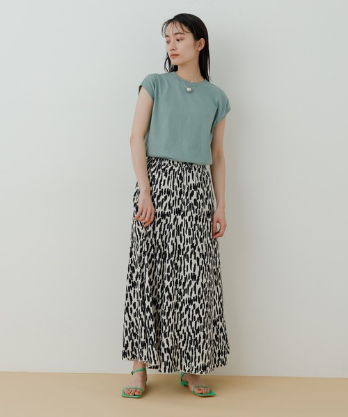 ADAM ET ROPE'（アダムエロペ）の「【WEB限定】プリントマーメイドフレアスカート（スカート・レディース・ブラック系その他/ホワイト系その他5・FREE）」の7枚目の写真