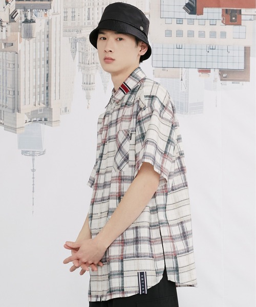 ROMANTIC CROWN（ロマンティッククラウン）の「【ROMANTIC CROWN】MULTI COLOR CHECK SHIRT / ロマンティッククラウン マルチ カラー チェック シャツ（シャツ/ブラウス・メンズ・ネイビー/オートミール・SMALL/MEDIUM/LARGE/X-LARGE）」の2枚目の写真