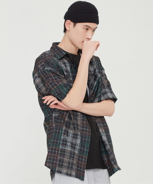ROMANTIC CROWN（ロマンティッククラウン）の「【ROMANTIC CROWN】MULTI COLOR CHECK SHIRT / ロマンティッククラウン マルチ カラー チェック シャツ（シャツ/ブラウス・メンズ・ネイビー/オートミール・SMALL/MEDIUM/LARGE/X-LARGE）」の19枚目の写真