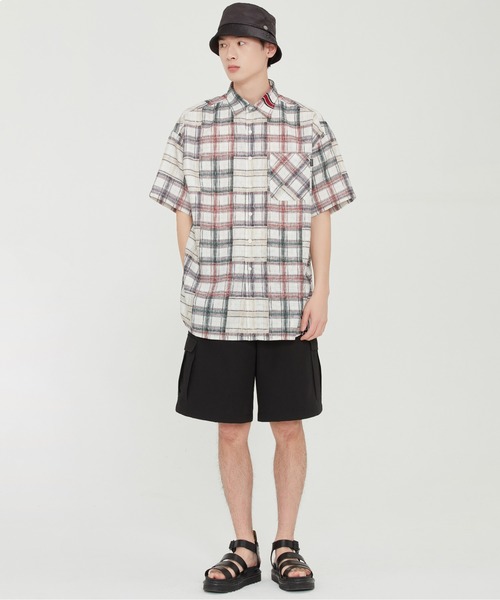 ROMANTIC CROWN（ロマンティッククラウン）の「【ROMANTIC CROWN】MULTI COLOR CHECK SHIRT / ロマンティッククラウン マルチ カラー チェック シャツ（シャツ/ブラウス・メンズ・ネイビー/オートミール・SMALL/MEDIUM/LARGE/X-LARGE）」の7枚目の写真