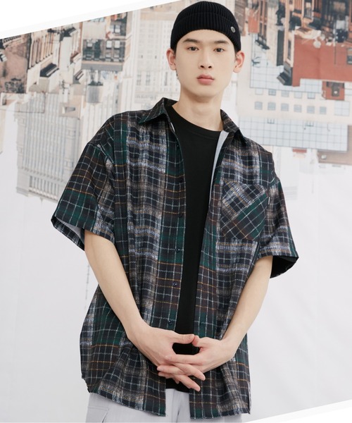 ROMANTIC CROWN（ロマンティッククラウン）の「【ROMANTIC CROWN】MULTI COLOR CHECK SHIRT / ロマンティッククラウン マルチ カラー チェック シャツ（シャツ/ブラウス・メンズ・ネイビー/オートミール・SMALL/MEDIUM/LARGE/X-LARGE）」の13枚目の写真