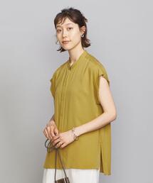 BEAUTY&YOUTH UNITED ARROWS | BY キュプラスタンドカラーフレンチスリーブシャツ -ウォッシャブル-(シャツ/ブラウス)