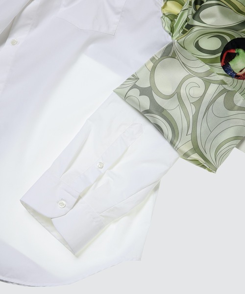   jeansラフシモンズ 長袖 ホワイト B.D RAF SIMONS(ラフシモンズ) 「Straight fit denim shirt」RS