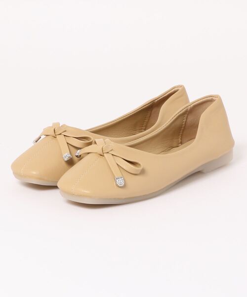 STYLEBLOCK（スタイルブロック）の「リボン付きレザータッチパンプス（パンプス・レディース・ブラック/ベージュ/イエロー・38/39/35/36/37）」の7枚目の写真