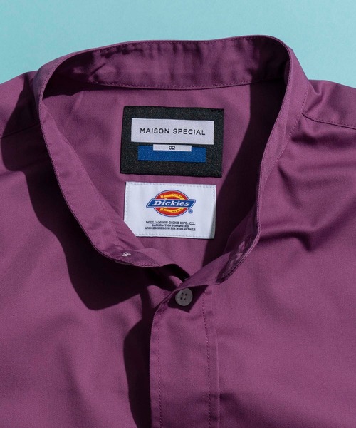 Dickies（ディッキーズ）の「《ユニセックスアイテム》【COLLABORATION ITEM】Dickies/ディッキーズ エクストラプライムオーバーショートスリーブバンドカラーシャツ 【MAISON SPECIAL/メゾンスペシャル】（シャツ/ブラウス・メンズ・ブラック/オレンジ/ライトグリーン/オフホワイト/パープル・1/0/2）」の14枚目の写真