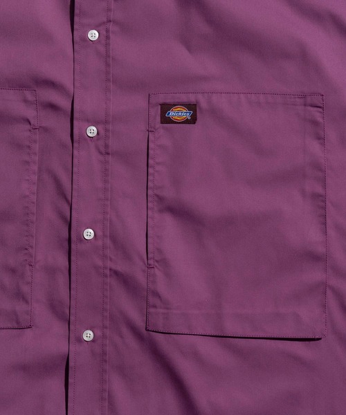 Dickies（ディッキーズ）の「《ユニセックスアイテム》【COLLABORATION ITEM】Dickies/ディッキーズ エクストラプライムオーバーショートスリーブバンドカラーシャツ 【MAISON SPECIAL/メゾンスペシャル】（シャツ/ブラウス・メンズ・ブラック/オレンジ/ライトグリーン/オフホワイト/パープル・1/0/2）」の6枚目の写真