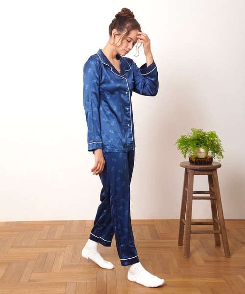 セール】【FRUIT OF THE LOOM】[WOMEN'S] サテンパジャマセット