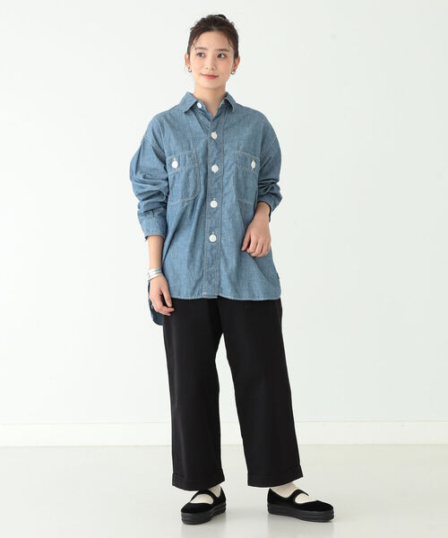 BEAMS BOY（ビームスボーイ）の「GRAMICCI × BEAMS BOY / 別注 太チノパンツ 21FW（チノパンツ・レディース・ベージュ/ブラック・ONE SIZE）」の3枚目の写真