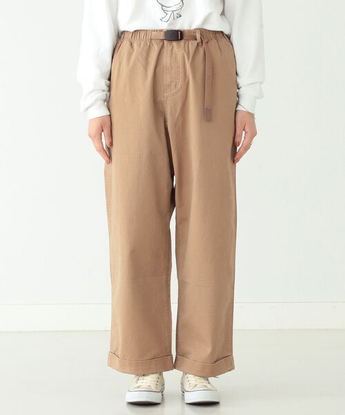 BEAMS BOY（ビームスボーイ）の「GRAMICCI × BEAMS BOY / 別注 太チノパンツ 21FW（チノパンツ・レディース・ベージュ/ブラック・ONE SIZE）」の9枚目の写真