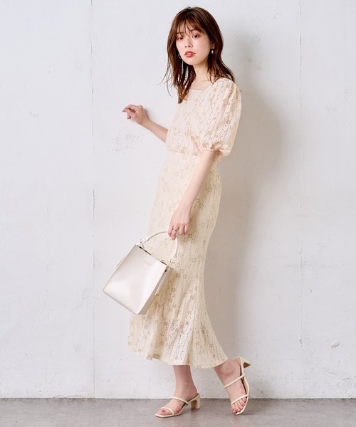 natural couture（ナチュラルクチュール）の「ストライプフラワーレースバルーンスリーブブラウス（シャツ/ブラウス・レディース・ブラック/ベージュ/ブラウン/オフホワイト・FREE）」の21枚目の写真