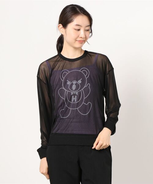 最終価格！HYSTERIC GLAMOURスウェット プルオーバー ベア ニット HYSTERIC GLAMOUR (ヒステリックグラマー) 23SS AMPLIFIED コットン