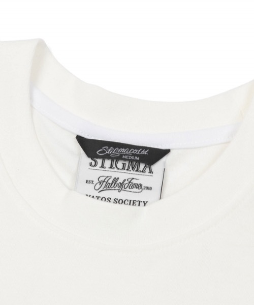 STIGMA（スティグマ）の「【STIGMA 】ストラグル スタンダードフィットティーシャツ / STRUGGLE STANDARD FIT T-SHIRTS（Tシャツ/カットソー・メンズ・ブラック/アイボリー・MEDIUM/X-LARGE/LARGE）」の4枚目の写真