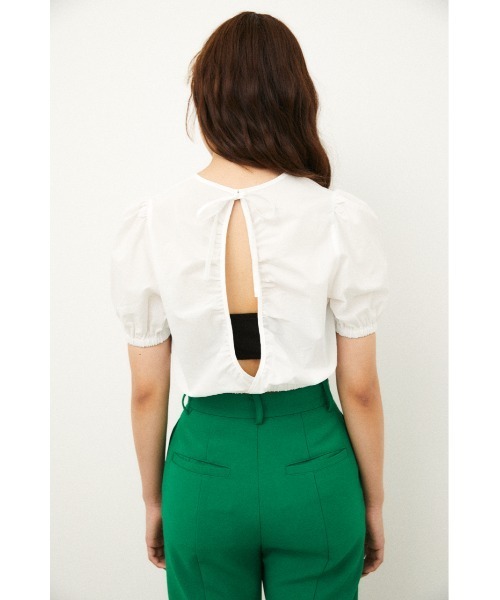 LAGUA GEM（ラグアジェム）の「BACK OPEN PUFF TOPS（シャツ/ブラウス・レディース・ブラック/ベージュ/ホワイト・SMALL/MEDIUM）」の8枚目の写真