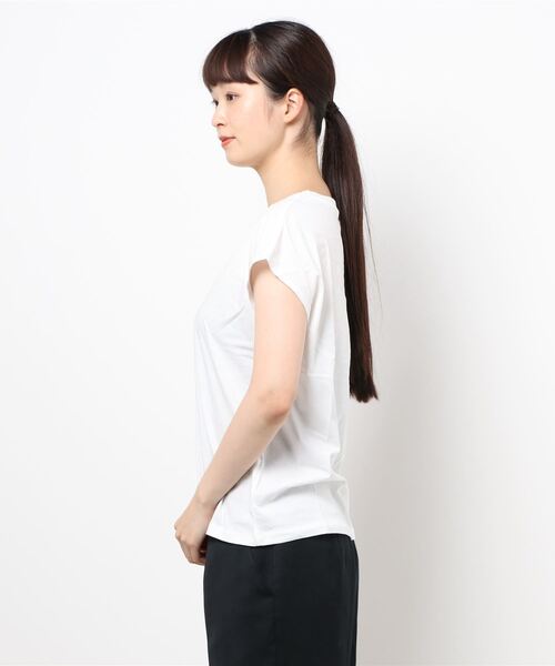 PUAL CE CIN(ピュアルセシン)の「オーガニックコットンフレンチスリーブT(Tシャツ/カットソー・レディース・チャコールグレー/ブラック/オフホワイト・FREE)」の14枚目の写真