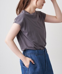 PUAL CE CIN | オーガニックコットンフレンチスリーブＴ(Tシャツ/カットソー)