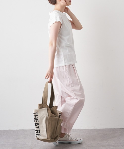 PUAL CE CIN(ピュアルセシン)の「オーガニックコットンフレンチスリーブT(Tシャツ/カットソー・レディース・チャコールグレー/ブラック/オフホワイト・FREE)」の22枚目の写真