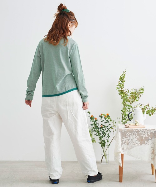 chambre de charme(シャンブルドゥシャーム)の「cdc コットン/リネンツイル タックテーパードパンツ(その他パンツ・レディース・キナリ/カーキ/ブラック/ホワイト・FREE)」の17枚目の写真