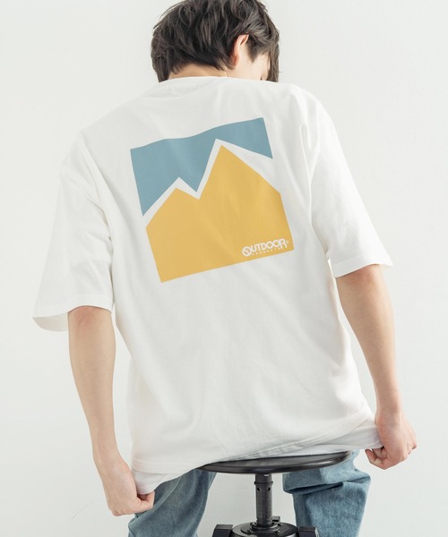 OUTDOOR PRODUCTS(アウトドアプロダクツ)の「OUTDOOR PRODUCTS アウトドアプロダクツ グラフィック 80年代 レトロ バックロゴ 半袖 プリントTEE(Tシャツ/カットソー・メンズ・ホワイト/ブラック/ネイビー/ブルー/グリーン/ホワイト系/ホワイト系1/ブラック系・M/L/XL)」の4枚目の写真