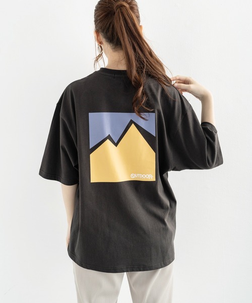 OUTDOOR PRODUCTS(アウトドアプロダクツ)の「OUTDOOR PRODUCTS アウトドアプロダクツ グラフィック 80年代 レトロ バックロゴ 半袖 プリントTEE(Tシャツ/カットソー・メンズ・ホワイト/ブラック/ネイビー/ブルー/グリーン/ホワイト系/ホワイト系1/ブラック系・M/L/XL)」の6枚目の写真