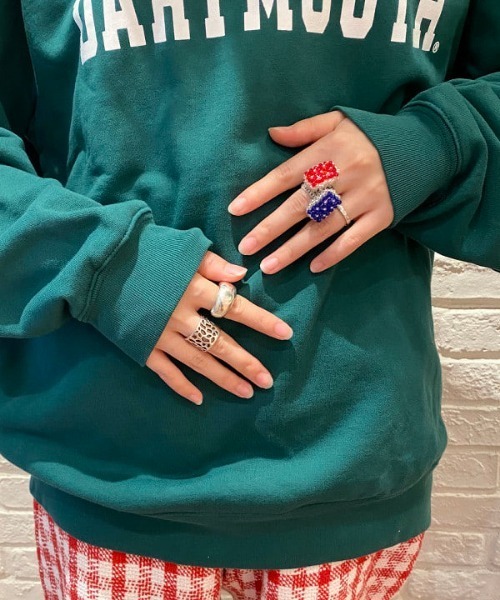 Ray BEAMS(レイビームス)の「designsix LONDON / Gem リング(リング・レディース・レッド/グレー/ピンク/グリーン/ブルー・ONE SIZE)」の17枚目の写真