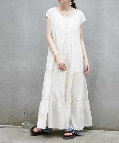 Cotton Voile Tiered Maxi Dress | Pasand by ne Quittez pas