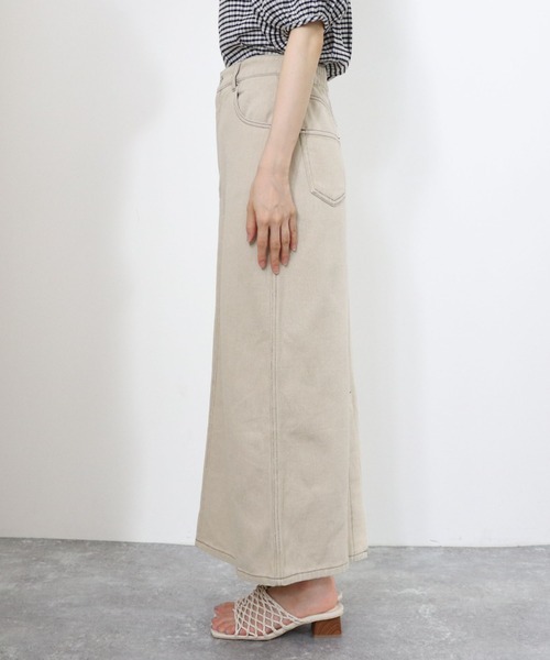 archives（アルシーヴ）の「デニムロングスカート（デニムスカート・レディース・ネイビー/アイボリー/ブラック・MEDIUM）」の17枚目の写真