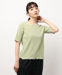 ehka sopo | 楊柳ギンガムチェックプルオーバー(Tシャツ/カットソー)