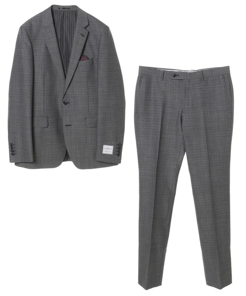 CROWDED CLOSET（クラウデッドクローゼット）の「TWピンチェック柄スーツ／別売りベストあり／2ピースビジネスセットアップスーツ（セットアップ・メンズ・ネイビー/グレー・01/02/03/04）」の13枚目の写真