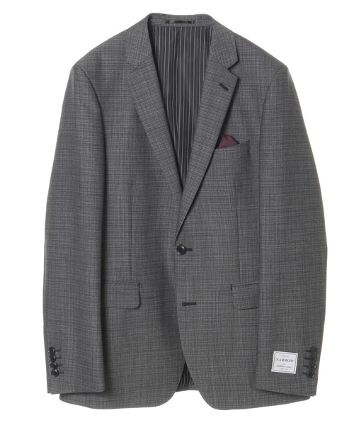 CROWDED CLOSET（クラウデッドクローゼット）の「TWピンチェック柄スーツ／別売りベストあり／2ピースビジネスセットアップスーツ（セットアップ・メンズ・ネイビー/グレー・01/02/03/04）」の14枚目の写真