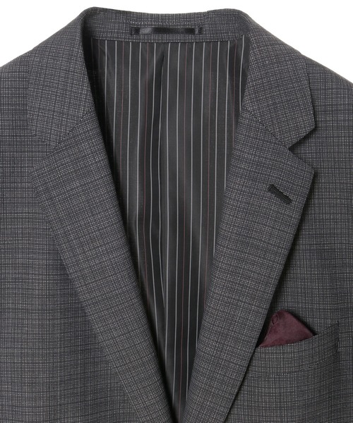 CROWDED CLOSET（クラウデッドクローゼット）の「TWピンチェック柄スーツ／別売りベストあり／2ピースビジネスセットアップスーツ（セットアップ・メンズ・ネイビー/グレー・01/02/03/04）」の15枚目の写真