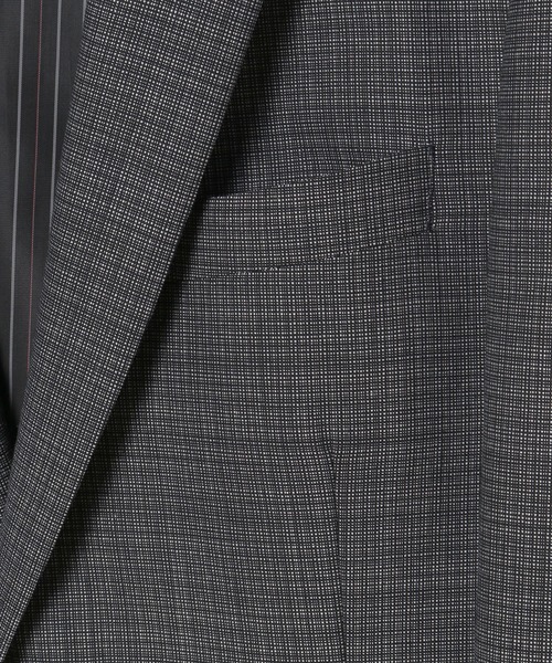CROWDED CLOSET（クラウデッドクローゼット）の「TWピンチェック柄スーツ／別売りベストあり／2ピースビジネスセットアップスーツ（セットアップ・メンズ・ネイビー/グレー・01/02/03/04）」の17枚目の写真